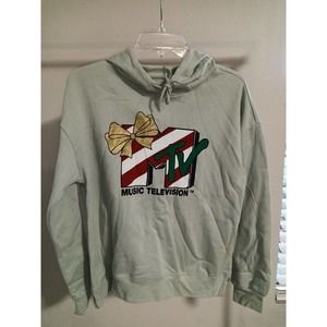 MTV hooded Fleece Pullover Size Med